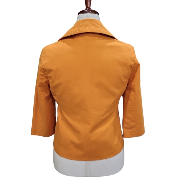 EUC Rafaella Petite women's orange cotton blended blazer jacket coat, M - Picture 5 of 11